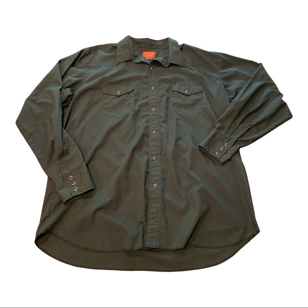 Rustler Men’s XLong Tails Pearl Snap Western Shirt